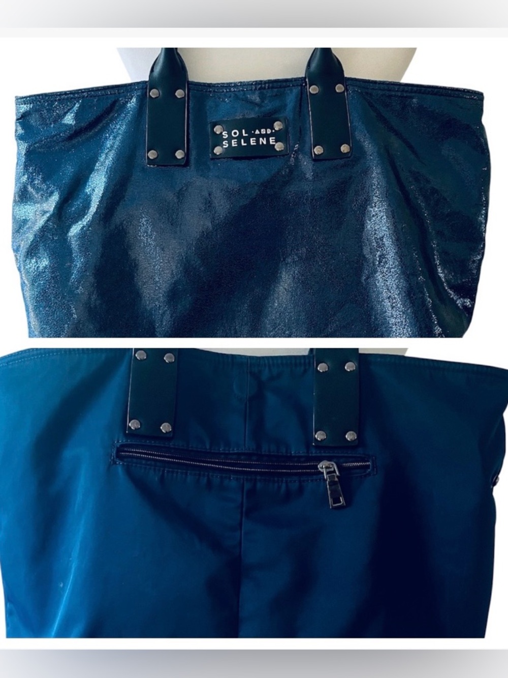 👜 Sol and Selene. Reversible shimmery metallic blue (it girl)